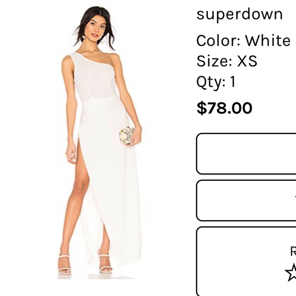 White dress with slit
